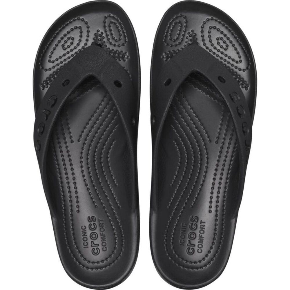 Crocs Women's Baya Flip Flop Platform Sandals - Black 8